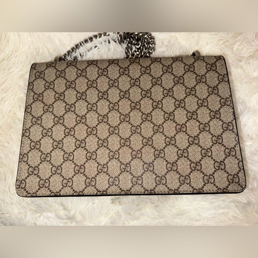 AUTHENTIC GUCCI Supreme dionysus medium black suede shoulder bag - Picture 2 of 9
